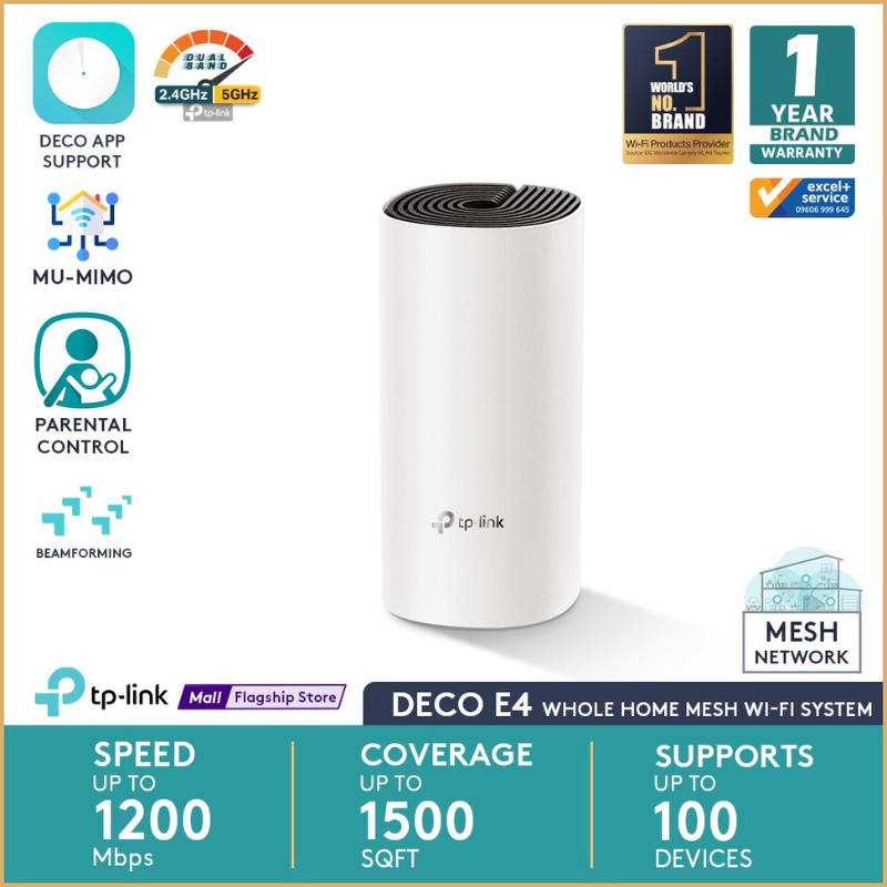 TP-Link Deco E4 AC1200 Mesh Wi-Fi Router